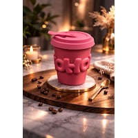 Acar Porselen Kupa Bardak Silikon Kapaklı Kahve Çay Ofis Bardağı 400ml Açık Pembe Acar Porselen Kupa Bardak Silikon Kapaklı Kahve Çay Ofis Bardağı 400ml Açık Pembe