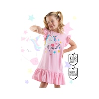 Denokids Kız Çocuk Kışlık Unicorn Desenli Pembe Uzun Kollu Fırfırlı Elbise 2-8 Yaş Denokids Kız Çocuk Kışlık Unicorn Desenli Pembe Uzun Kollu Fırfırlı Elbise 2-8 Yaş