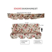 Süngersiz Salıncak Minder Seti Salıncak Kumaş Seti 3 Kişilik Süngersiz Ingiliz Gülü 164x47 Cm Karışık Süngersiz Salıncak Minder Seti Salıncak Kumaş Seti 3 Kişilik Süngersiz Ingiliz Gülü 164x47 Cm Karışık