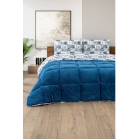 Battal Wellsoft Yorgan Çift Taraflı Yastık Kılıflı 215x235 Cm Mavi Battal Wellsoft Yorgan Çift Taraflı Yastık Kılıflı 215x235 Cm Mavi