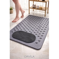 Vantuzlu Banyo Ve Duş Kaydırmazı Küvet İçi Masajlı Kaymaz Zemin Duşakabin Paspası 36x70 Cm Antrasit Gri Antrasit - Gri Vantuzlu Banyo Ve Duş Kaydırmazı Küvet İçi Masajlı Kaymaz Zemin Duşakabin Paspası 36x70 Cm Antrasit Gri Antrasit - Gri