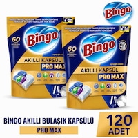 2 Paket Bingo Akıllı Bulaşık Kapsülü 60'lı 2 Paket Bingo Akıllı Bulaşık Kapsülü 60'lı