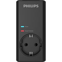 Philips CHP7010B/10 1140 Joule Tekli Akım Korumalı Priz Siyah Philips CHP7010B/10 1140 Joule Tekli Akım Korumalı Priz Siyah