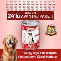 Energy Sığır Etli Yetişkin Yaş Köpek Maması 400 G - 24 Adet Energy Sığır Etli Yetişkin Yaş Köpek Maması 400 G - 24 Adet