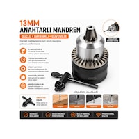 13 Mm Anahtarlı Mandren Metal Matkap Mandreni Mandren Anahtarı Dahil 13 Mm Anahtarlı Mandren Metal Matkap Mandreni Mandren Anahtarı Dahil