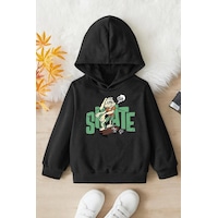 Uyguntarz Çocuk All Day Rabbit Baskılı Sweatshirt Siyah Uyguntarz Çocuk All Day Rabbit Baskılı Sweatshirt Siyah