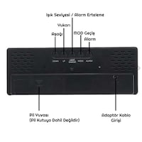 Led Dijital Saat Ses Kontrol Gece Modu Sıcaklık Gösteren Masa Led Dijital Saat Ses Kontrol Gece Modu Sıcaklık Gösteren Masa