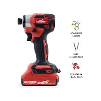 Dawreek BT0209 Akülü Torklu Vidalama Makinesi - Kırmızı Dawreek BT0209 Akülü Torklu Vidalama Makinesi - Kırmızı