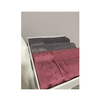 Özdilek Ditsy Best Set Hamam Takımı Mürdüm - Antrasit. Mor Özdilek Ditsy Best Set Hamam Takımı Mürdüm - Antrasit. Mor