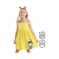 Bee Happy Sarı Kız Çocuk Elbise Bee Happy Sarı Kız Çocuk Elbise