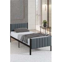 Mobpazar Lotus Metal Karyola 90 x 190 CM Antrasit Mobpazar Lotus Metal Karyola 90 x 190 CM Antrasit