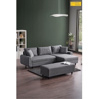 Kagu Corner Flavia Köşe Takımı Puflu Gri Kagu Corner Flavia Köşe Takımı Puflu Gri