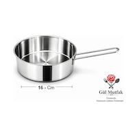 Gül Mutfak Sütlük Sosluk Kaçerola Yumurta Haşlama 16 Cm Paslanmaz Çelik Gül Mutfak Sütlük Sosluk Kaçerola Yumurta Haşlama 16 Cm Paslanmaz Çelik