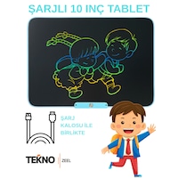 Grafik Çizim Ve Yazı Çocuk Tableti 10 İnç Mavi Şarj Edilebilir Dijital Kalemli Renkli Ekranlı Çizim Tableti Usb Kablo Hediye Grafik Çizim Ve Yazı Çocuk Tableti 10 İnç Mavi Şarj Edilebilir Dijital Kalemli Renkli Ekranlı Çizim Tableti Usb Kablo Hediye