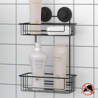 Teknotel Vakumlu Iki Katlı Banyo Rafı Mat Siyah Dm256 Siyah Teknotel Vakumlu Iki Katlı Banyo Rafı Mat Siyah Dm256 Siyah