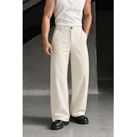Tarz Cool Erkek Baggy Fit Old Money Cep Detaylı Pantolon Bej