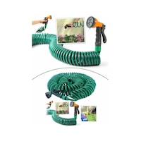 Qerhome 15 Metre Spiral Lüx Basınçlı Hortum Bahçe Araba Yıkama Hortumu Qerhome 15 Metre Spiral Lüx Basınçlı Hortum Bahçe Araba Yıkama Hortumu