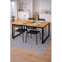 5'li Mutfak Masa Takımı, 4 Sandalye Ve 1 Masa, Yemek Odası, Bahçe Takımı, 4 Kişilik, Metal Ayaklı Masa: Çam/siyah- Sandalye: Siyah 5'li Mutfak Masa Takımı, 4 Sandalye Ve 1 Masa, Yemek Odası, Bahçe Takımı, 4 Kişilik, Metal Ayaklı Masa: Çam/siyah- Sandalye: Siyah