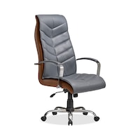 Deri Ofis Koltuğu Bilgisayar - Ofis - Müdür - Büro - Makam Çalışma Koltuğu Krom Ayaklı Kahverengi Gri Deri Ofis Koltuğu Bilgisayar - Ofis - Müdür - Büro - Makam Çalışma Koltuğu Krom Ayaklı Kahverengi Gri