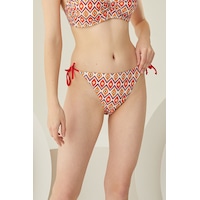 Loya Kadın Renkli Sundress Yandan Bağlamalı Tek Alt Bikini Loya Kadın Renkli Sundress Yandan Bağlamalı Tek Alt Bikini