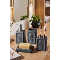 Perotti 13891-3 Well Stoneware 4 Parça Banyo Seti Antrasit Perotti 13891-3 Well Stoneware 4 Parça Banyo Seti Antrasit