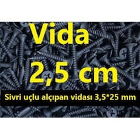 Vida 2.5 CM (100 Adet)- Sivri Uçlu Alçıpan Vidası 3.5X25 MM Ar.10 N11.55424 Vida 2.5 CM (100 Adet)- Sivri Uçlu Alçıpan Vidası 3.5X25 MM Ar.10 N11.55424