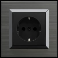 Quantum Manyetik Gri Siyah Topraklı Priz Mekanizma Çerçeve Quantum Manyetik Gri Siyah Topraklı Priz Mekanizma Çerçeve