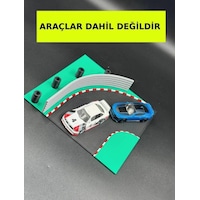 1:64 Ölçekli Yarış Pisti Diorama Siyah - Yeşil 1:64 Ölçekli Yarış Pisti Diorama Siyah - Yeşil