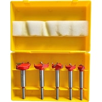 5 Parça Menteşe Mumluk Açma Freze Matkap Uç Set 15 20 25 30 35 Mm