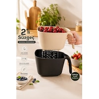 Porsima G-575 2 Parça Çok Amaçlı Plastik Süzgeç Siyah Beyaz Porsima G-575 2 Parça Çok Amaçlı Plastik Süzgeç Siyah Beyaz