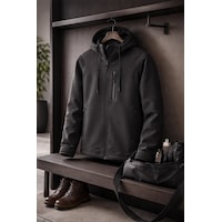 Vatan Tekstil Erkek Slim Fit Softshell Kapüşonlu Erkek Mont Su İtici Rüzgar Geçirmez Gri Vatan Tekstil Erkek Slim Fit Softshell Kapüşonlu Erkek Mont Su İtici Rüzgar Geçirmez Gri