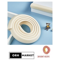 Krem Kalın Kauçuk Kenar Koruyucu 2m – Bebek & Çocuk Güvenlik Bandı, Masa & Sehpa için, 3M Bantlı Krem Kalın Kauçuk Kenar Koruyucu 2m – Bebek & Çocuk Güvenlik Bandı, Masa & Sehpa için, 3M Bantlı