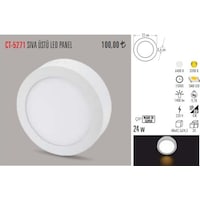Cata Ct-5271 24 Watt Sıva Üstü Led Aramtür Yuvarlak Gün Işığı N11.388 Cata Ct-5271 24 Watt Sıva Üstü Led Aramtür Yuvarlak Gün Işığı N11.388