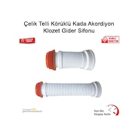 Çelik Telli Körüklü Kada Akordiyon Klozet Gider Sifonu Çelik Telli Körüklü Kada Akordiyon Klozet Gider Sifonu