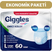 Giggles Emici Külot Yetişkin Hasta Bezi L 2 x 30'lu Giggles Emici Külot Yetişkin Hasta Bezi L 2 x 30'lu