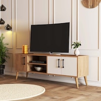 Mezza 1584 Exxen 150 Cm Ahşap Ayaklı Tv Ünitesi Meşe-beyaz Mezza 1584 Exxen 150 Cm Ahşap Ayaklı Tv Ünitesi Meşe-beyaz