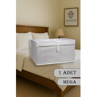 Adarya Home 1 Adet Kapaklı Kutu Hurç 60x40x30 Mega Boy Gri Adarya Home 1 Adet Kapaklı Kutu Hurç 60x40x30 Mega Boy Gri