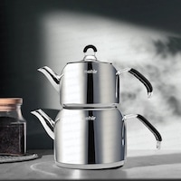 Nehir Modern Maxi Büyük Boy Paslanmaz Çelik 1.6-2.5 Lt. Çaydanlık Takımı Nehir Modern Maxi Büyük Boy Paslanmaz Çelik 1.6-2.5 Lt. Çaydanlık Takımı