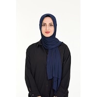 Tesettür Pratik Geçmeli Hazır Penye Şal Lacivert Tesettür Pratik Geçmeli Hazır Penye Şal Lacivert