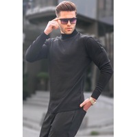 Madmext Siyah Slim Fit Yarım Balıkçı Yaka Erkek Triko Kazak 6343 Siyah Madmext Siyah Slim Fit Yarım Balıkçı Yaka Erkek Triko Kazak 6343 Siyah
