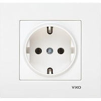 Karre Topraklı Priz Beyaz Çerçeve Dahil Ürün Vk001253 Karre Topraklı Priz Beyaz Çerçeve Dahil Ürün Vk001253