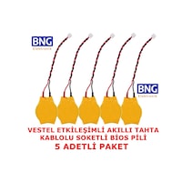 Vestel Uyumlu Faz-1 Akıllı Tahta Kablolu Soketli Bios Pili 5 Adet Vestel Uyumlu Faz-1 Akıllı Tahta Kablolu Soketli Bios Pili 5 Adet