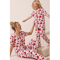 Siyah İnci Hello Kitty Lisanslı %100 Pamuk Pembe Çok Renkli Düğmeli Biyeli Pijama Takım 26120451 Beyaz Siyah İnci Hello Kitty Lisanslı %100 Pamuk Pembe Çok Renkli Düğmeli Biyeli Pijama Takım 26120451 Beyaz
