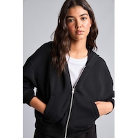Defacto Regular Pamuklu Fıt Kapüşonlu Fermuarlı Siyah Sweatshirt I2412ax26aubk81 Siyah-bk81 Defacto Regular Pamuklu Fıt Kapüşonlu Fermuarlı Siyah Sweatshirt I2412ax26aubk81 Siyah-bk81