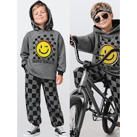 Deno Kids Denokids Erkek Çocuk Eşofman Takım Damalı Kalın Kapüşonlü Sweatshirt Eşofman Altı Çok Renkli Deno Kids Denokids Erkek Çocuk Eşofman Takım Damalı Kalın Kapüşonlü Sweatshirt Eşofman Altı Çok Renkli