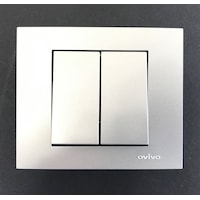 Ovivo Grano Gümüş Komütatör Çerçeveli N11.1620 Ovivo Grano Gümüş Komütatör Çerçeveli N11.1620