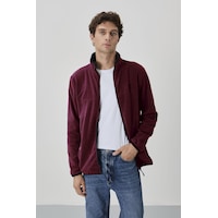 Tommy Life Erguvan Yazı Nakışlı Dik Yaka Fermuarlı Standart Kalıp Erkek Sweatshirt Polar - 87992 Mor Tommy Life Erguvan Yazı Nakışlı Dik Yaka Fermuarlı Standart Kalıp Erkek Sweatshirt Polar - 87992 Mor