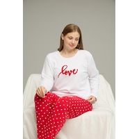 Siyah İnci Curve Büyük Beden Battal Boy Pamuklu Pijama Takım25240783 Beyaz Siyah İnci Curve Büyük Beden Battal Boy Pamuklu Pijama Takım25240783 Beyaz