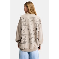 it's basic Kadın Ekru Bej W5 Oversize Baskılı %100 Koton Organik Kumaş Sweatshirt it's basic Kadın Ekru Bej W5 Oversize Baskılı %100 Koton Organik Kumaş Sweatshirt