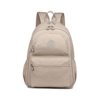 Büyük Boy Laptop Bölmeli Su Geçirmez Krınkıl Kumaş Çanta Bej Büyük Boy Laptop Bölmeli Su Geçirmez Krınkıl Kumaş Çanta Bej